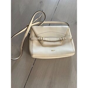 Ralph Lauren RLL Cream Leather Crossbody Shoulder Bag Gold Hardware